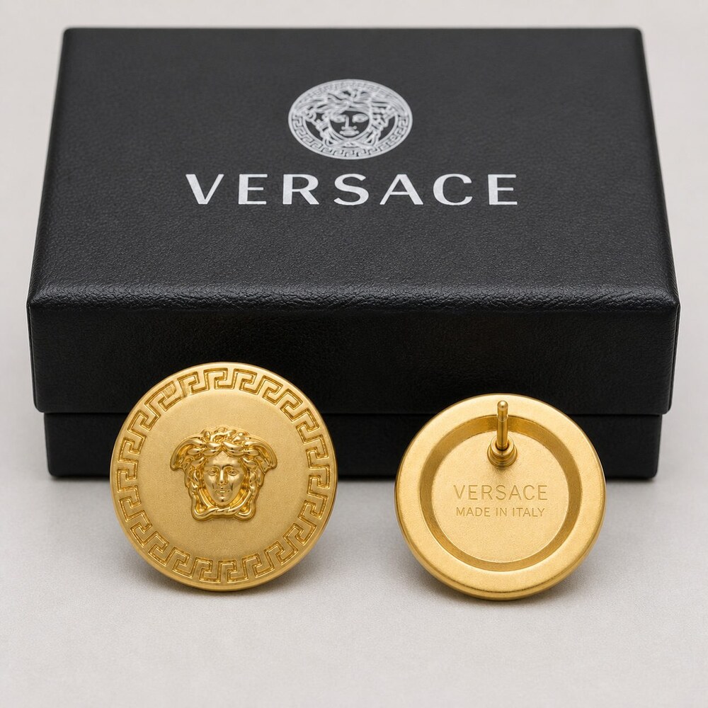 Versace Bold Statement Earrings Style 3 | New with Box - Picture 4 of 9